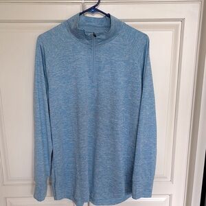Blue heathered quarter zip xxl